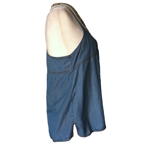 Chambray Pocket Patch Tank | Small* - Picture 3 of 11